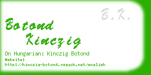 botond kinczig business card